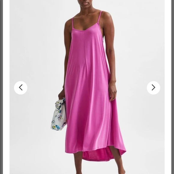 NWT | Selected Femme | Pink Finia Midi Slip Dress | Size M - Picture 4 of 12